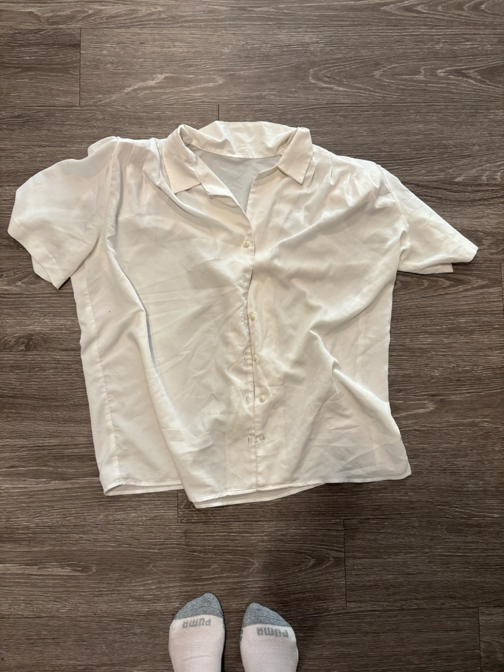 White Blouse vintage shoulder pads